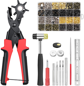 Kit de poinçonnage rotatif DIY, ensemble de poinçons pour cuir, projets d'artisanat à domicile pour ceintures, bracelets de montre, sangles, colliers de chien, selles, chaussures - Product Image 5