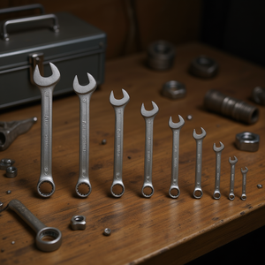 Ttake Short Type Combination Wrench Set 8 Piece Metric Open End And Ring <b>Spanner</b> <b>Tools</b> - Product Image 3