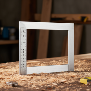 Ensemble de règles carrées simples ECO, 200 mm, en métal de précision, en forme de L, pour le travail du bois et la menuiserie - Product Image 3