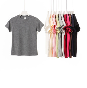 เสื้อยืดคอกลม Y2K สำหรับผู้หญิง ผ้าฝ้าย 92% สแปนเด็กซ์ 8% ย้อมสีพื้น ถักทอ ระบายอากาศได้ดี เป็นมิตรกับสิ่งแวดล้อม ยืดหยุ่น กระชับพอดีตัว - Product Image 5