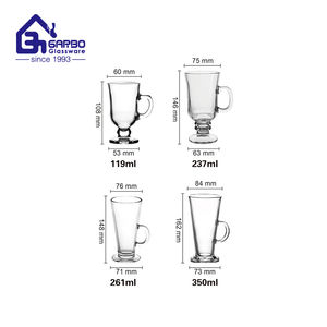 Tasse à café en <span class=keywords><strong>verre</strong></span>, grande boule, tasse irlandais, grossiste, verrerie avec motif, <span class=keywords><strong>verre</strong></span> à café Offre Spéciale avec poignée en forme de cœur, conception mixte - Product Image 5