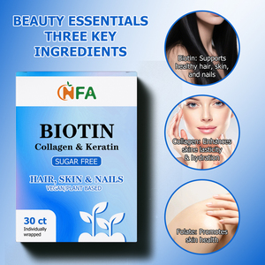 Bandes orales de biotine, collagène et kératine à faible MOQ avec biotine et folate pour des cheveux, une peau et des ongles sains, favorisant la santé cutanée - Product Image 3