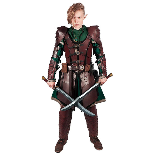 Vintage Medieval Knight Soldier Shoulder Guard Leather Segmental Spaulder Armor Steampunk Gothic Pirate Prince Cosplay Costume