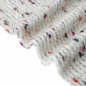 25 nuovi produttori di Design tessuto di alta qualità in lana di Mohair <span class=keywords><strong>viola</strong></span> bianca a pois in maglia di tessuto per soprabito abito - Product Image 3