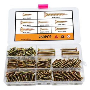Tapping Screws Set 220Pcs Metric Zinc Plated Cross Countersunk Head For Metal Fastening - Product Image 2