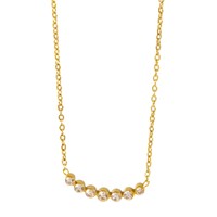 Collier en acier inoxydable incrusté de diamants, design minimaliste unique, plaqué or 18 carats, chaîne géométrique, ne se décolore pas