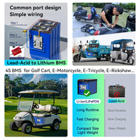 Carte de circuit imprimé personnalisée (PCB) BMS 4S 12V 24V 36V 48V 50A 100A 150A 200A pour voiturette de golf, avec fonction d'équilibrage et MOS résistant aux hautes températures