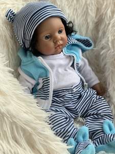 Muñeca Reborn de Silicona de Alta Calidad, Realista, Negra, de Cuerpo Completo, con Apariencia de Recién Nacido, al por Mayor - Product Image 6