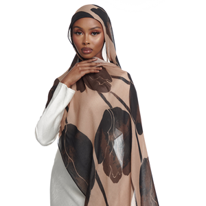 2025ฮิญาบผ้าโมดอลพิมพ์ลายดอกไม้น้ำระบายอากาศได้ดีขายดีสำหรับผู้หญิงมุสลิมที่สุภาพเรียบร้อย - Product Image 4