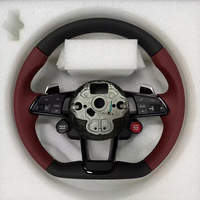 Volant sport personnalisable pour Volkswagen VW Golf Mk7 GTI Golf R Polo GTE Passat Jetta Volant en cuir noir intégral