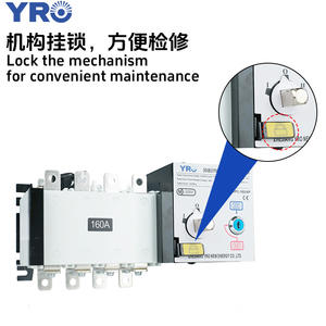 Interruptor de Transferencia Automática de Doble Alimentación YRO 160A 4P Trifásico Grado PC ATS para Uso con Generador - Product Image 2