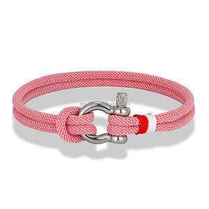 กำไลข้อมือเงินแบบปรับได้ สแตนเลสสตีล สายถักแบบมารีน กำไลสองชั้นแบบมิลาน สำหรับผู้ชาย ผู้หญิง ของขวัญเครื่องประดับ - Product Image 6