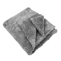 Serviettes de voiture en microfibre corail 550 g/m² à séchage rapide, sans bords, en tissu pelucheux pour le nettoyage, le lavage, le lustrage, le polissage, les sports, la maison et l'entretien automobile