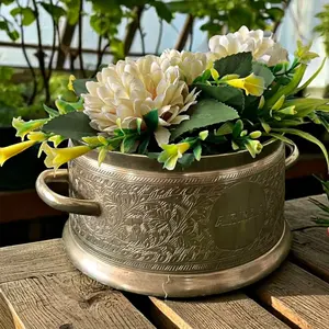 Jarrón de Mesa Art Deco de Hierro Antiguo, Decoración de Jardín Tradicional de Alta Calidad - Product Image 2