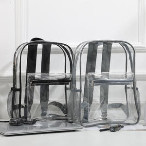Sac à dos transparent léger en PVC personnalisé MKW4312, sac à dos de voyage unisexe pour l'extérieur, sac à dos d'école, fermeture éclair étanche, sac à dos transparent - Product Image 5