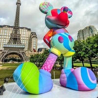 Décorations de fête de Noël en plein air, mascotte de dessin animé gonflable Mickey Mouse pour Noël
