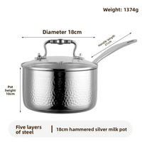Ensemble de casseroles et poêles en acier inoxydable 316 personnalisé, style américain, durable, facile à nettoyer, pour soupes, lait et fritures, compatible induction, pour la cuisine