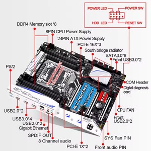 Nueva Placa Base para PC de Escritorio X99 D8I ATX, DDR4, WIFI, NGFF, M.2, Nueva Placa Base para Juegos - Product Image 6