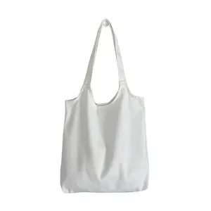 Kasen tas tangan katun wanita, tas belanja kapasitas besar kasual ramah lingkungan kanvas katun dapat digunakan kembali Logo kustom modis