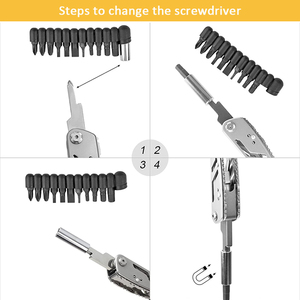 Dụng Cụ Sinh Tồn Đa Năng 24 Trong 1 Cắm Trại Ngoài Trời Dụng Cụ Kìm Đa Năng Chiến Thuật Bằng Thép Không Gỉ Kèm Tuốc Nơ Vít - Product Image 4