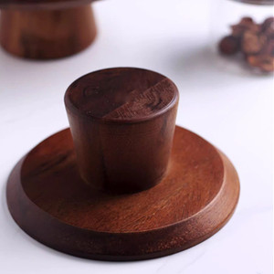 Acacia <strong>Wood</strong> Round Cake Stand Tray Set Decorative <strong>Plate</strong> for Home Table Serving Dried Fruit and Nuts Pack of Wooden Dishes - Product Image 5