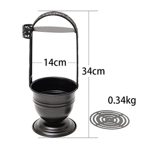 Cesta metálica portátil para shisha con iluminación LED, soporte para carbón <span class=keywords><strong>y</strong></span> <span class=keywords><strong>accesorios</strong></span>, de hierro esmerilado, al por mayor - Product Image 2