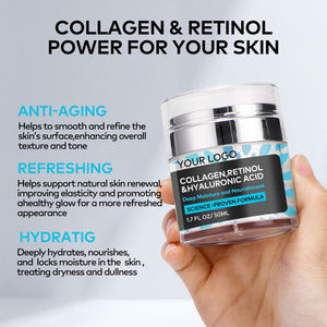 Crème raffermissante pour la peau au rétinol, à l'acide hyaluronique et au collagène, personnalisée, pour prévenir les ridules et obtenir une peau éclatante - Product Image 4