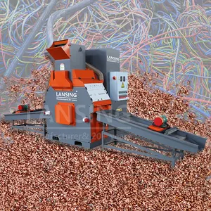 Lansing A máquina granuladora de cabo de cobre de boa qualidade 100-250 kg/h triturador de fio de cobre para reciclagem de sucata de cobre