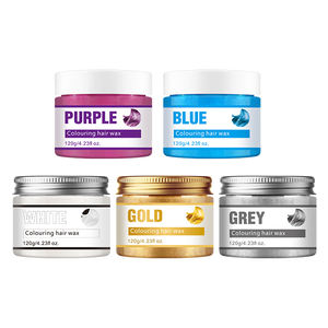 Étiquette privée OEM vente en gros argile pour hommes 5 couleurs <span class=keywords><strong>teinture</strong></span> temporaire cheveux longue tenue cire de couleur jetable - Product Image 1