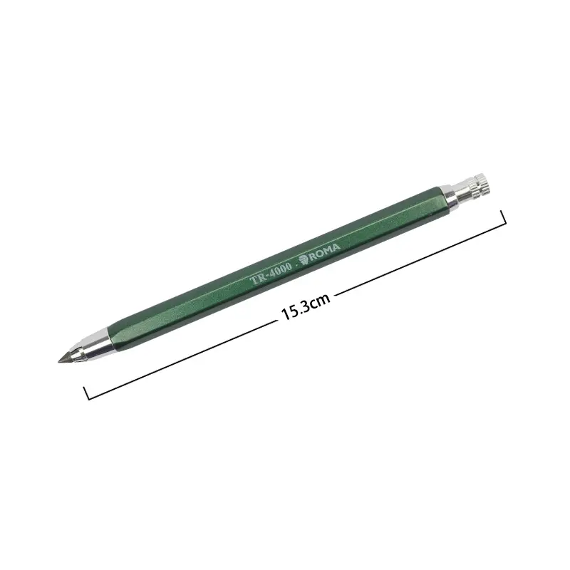 ROMA-lápiz de carbón automático TR4000, 4mm, color verde, recargable, mecánico
