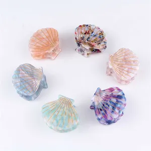 Hot Sale New Acetate Hair Claw Cute Mini Seashells Hair Clip Sweet Hair Accessories For Women