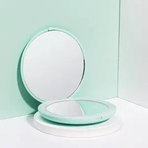 化妆品化妆Led袖珍镜子迷你批发小折叠便携式旅行led化妆镜紧凑型镜子