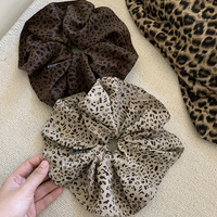 Scrunchies Tengxing sans dommages, haute élasticité, vintage, faits à la main, en tissu imprimé léopard pour femmes