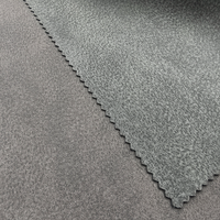 Tissu en cuir PU imprimé rétro bicolore brossé à tombé doux, 320 GSM, épaisseur 0,75 mm, avec support tissé pour vêtements, manteaux et vestes