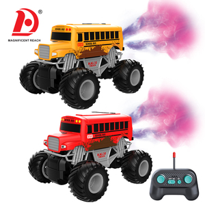 HUADA - Autobús Escolar a Control Remoto 2.4G, Camión Todoterreno RC con Función de Pulverización, Ruedas Grandes, Juguete de Auto RC para Niños - Product Image 1