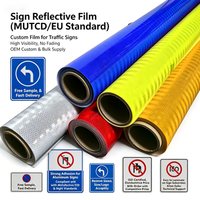 Rouleau de film réfléchissant prismatique adhésif certifié HIP de 48 pouces x 150 pieds pour signalisation routière