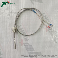 Sonde de température électrique de type thermocouple à vis avec fil en acier torsadé