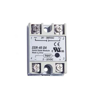 מצב מוצק ממסר SSR-40DA -ac 40A למעשה 3-32V 24 -380V AC SSR ממסר לא SSR-40DA