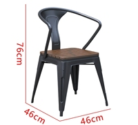 Chaises de table à manger pour parc/cour extérieure industrielle Chaise de table de barbecue en bois plastique fer anti-brûlure imperméable