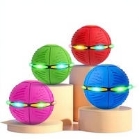 Jouet interactif lumineux en forme de soucoupe volante, en plastique déformable, anti-stress, souple, balle à marcher, frisbee de décompression pour jeunes enfants