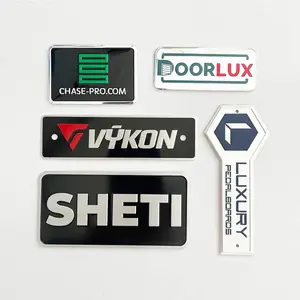 custom brand logo metal aluminum emblem metal car stickers for car/motor decoration