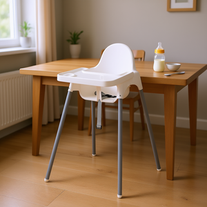 Silla alta Easy Net de 91 cm de altura con bandeja y cinturón de seguridad para bebés y niños pequeños - Product Image 3