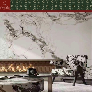 Lastra di Marmo Bianco <span class=keywords><strong>Carrara</strong></span> Lucidata a Mano GOLDKING per Cucina Moderna, Parete Decorativa del Soggiorno, Design Minimalista per la Casa - Product Image 2