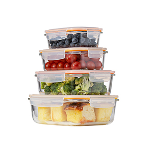 Ikoo lò vi sóng ăn trưa <span class=keywords><strong>container</strong></span> kín Bento hộp thực phẩm thủy tinh lưu trữ <span class=keywords><strong>Set</strong></span> - Product Image 1