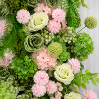 Colonne de fleurs artificielles mélangées rose et vert pour décoration de mariage, Noël, événements de remise de diplômes, ensemble de piédestaux, vente en gros personnalisée