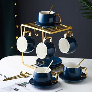 Western Creative Colors Porcelain Coffee and <b>Tea</b> <b>Cup</b> <b>Sets</b> Home Decorative Ceramic <b>Cups</b> - Product Image 1