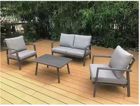 Meubles de jardin et de terrasse modernes en aluminium imperméables pour villa, parc et appartement
