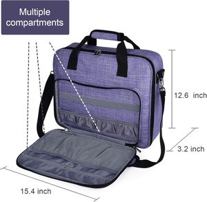 Étui de transport gratuit pour machine à coudre et accessoires avec rembourrage amovible, sacs de transport pour machine à coudre - Product Image 2