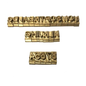 T-shaped Groove <b>Leather</b> Movable Letter and Number <b>Stamp</b> Set Brass Alphabet Mold Gold Foil Machine Custom Initial Logo - Product Image 1