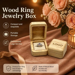 Engraved Logo Storage Jewelry Case Custom Wooden <b>Ring</b> <b>Box</b> Manufacturer Engraved Logo Jewelry Packaging <b>Box</b> Supplier Vietnam - Product Image 3